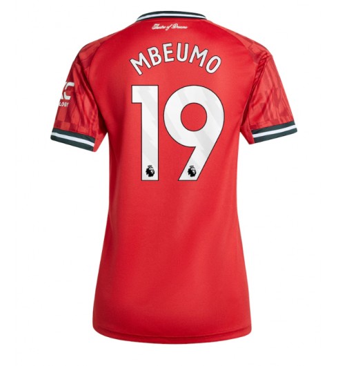 Ženske Nogometnih dresov Manchester United Bryan Mbeumo #19 Domači 2025-26 Kratki rokavi Ženske Nogometnih dresov Manchester United Bryan Mbeumo #19 Domači 2025-26 Kratki rokavi